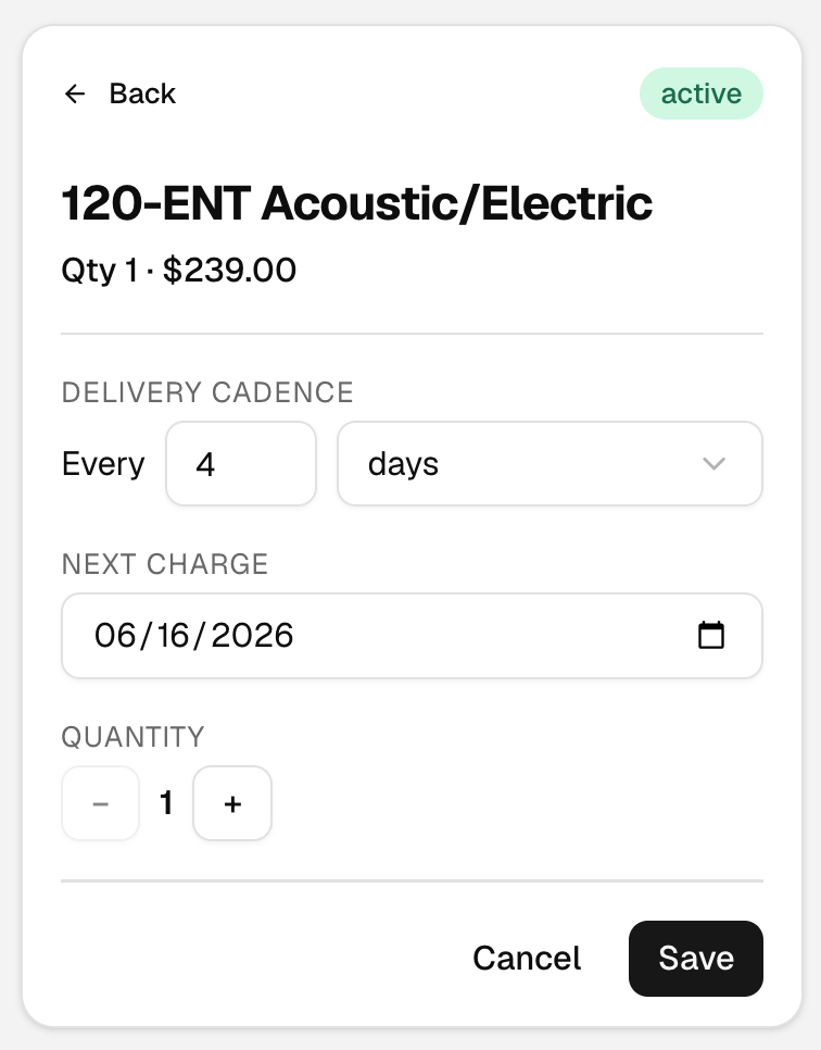 Recharge Subscriptions screenshot 3