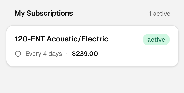 Recharge Subscriptions screenshot 1
